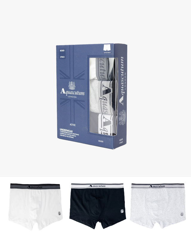 Aquascutum Active ACTIVE UNDERWEAR BOXER TRIPLE PACK