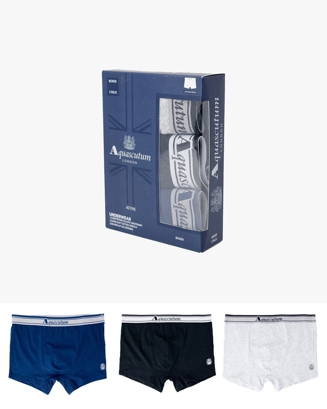 Aquascutum Active ACTIVE UNDERWEAR BOXER TRIPLE PACK