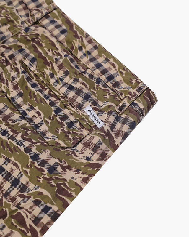 CAMO CLUB CHECK SHORT CARGO