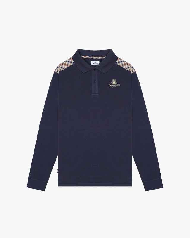 STRIPES PIQUET POLO L/S