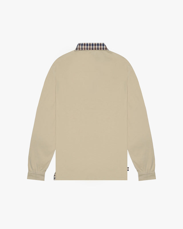 LONGSLEEVE CLUB CHECK COLLAR POLO