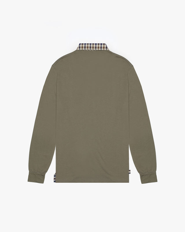 LONGSLEEVE CLUB CHECK COLLAR POLO