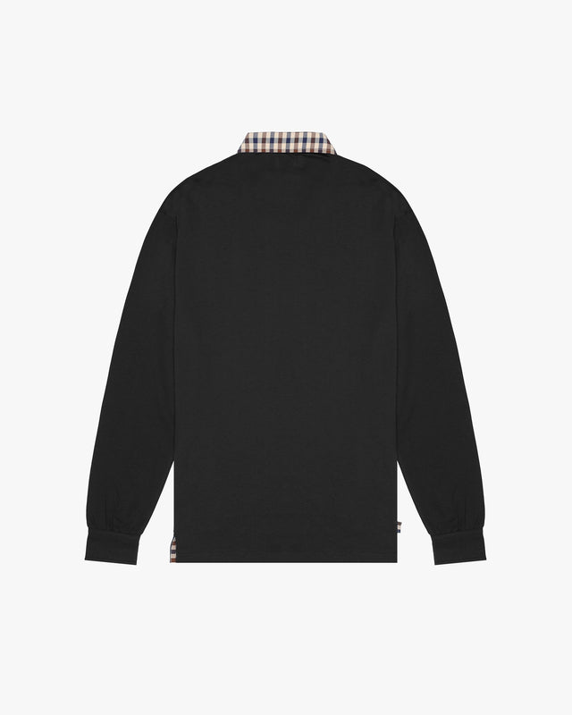 LONGSLEEVE CLUB CHECK COLLAR POLO