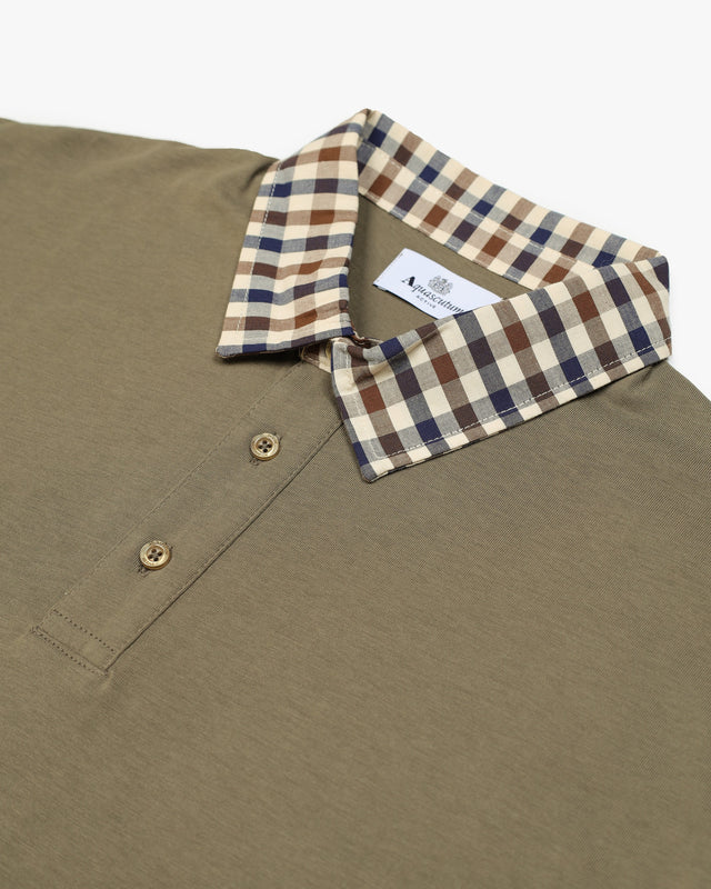 LONGSLEEVE CLUB CHECK COLLAR POLO
