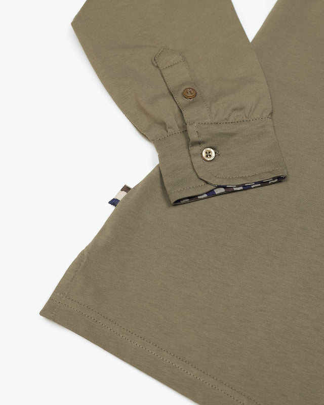 LONGSLEEVE CLUB CHECK COLLAR POLO