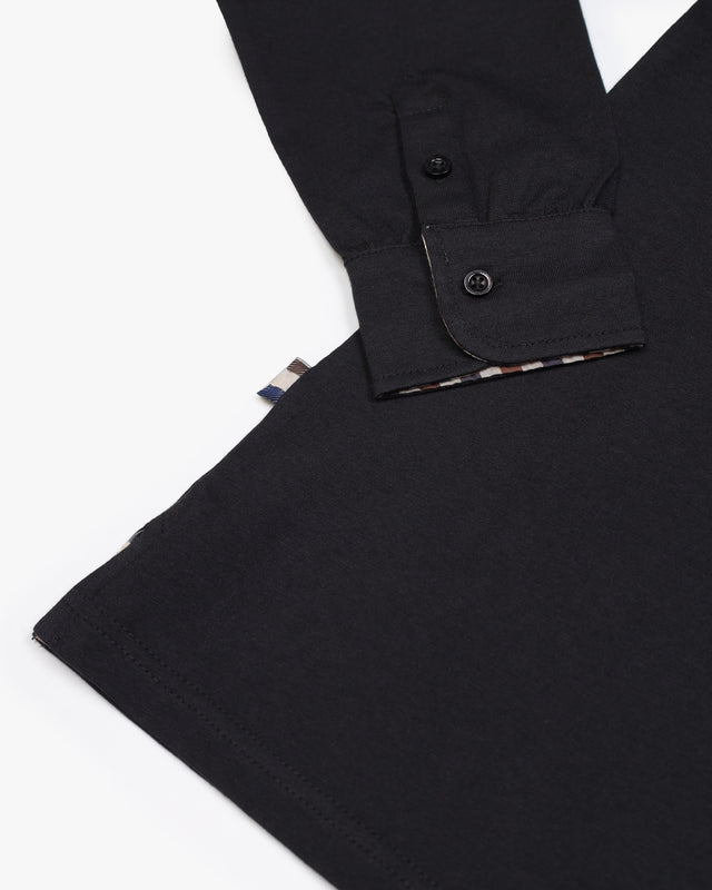 LONGSLEEVE CLUB CHECK COLLAR POLO