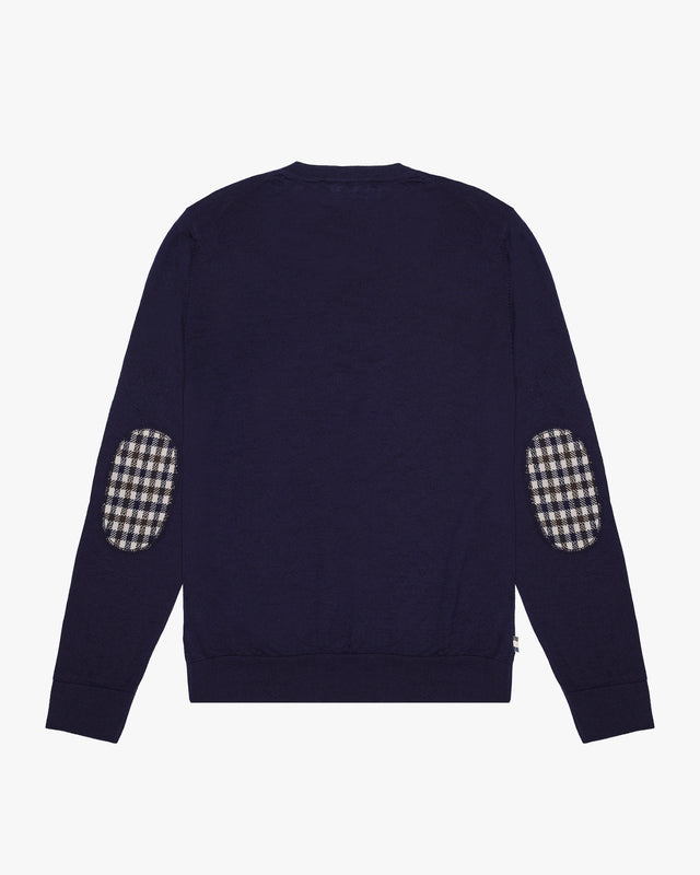 EXTRAFINE MERINO WOOL PATCHES KNIT