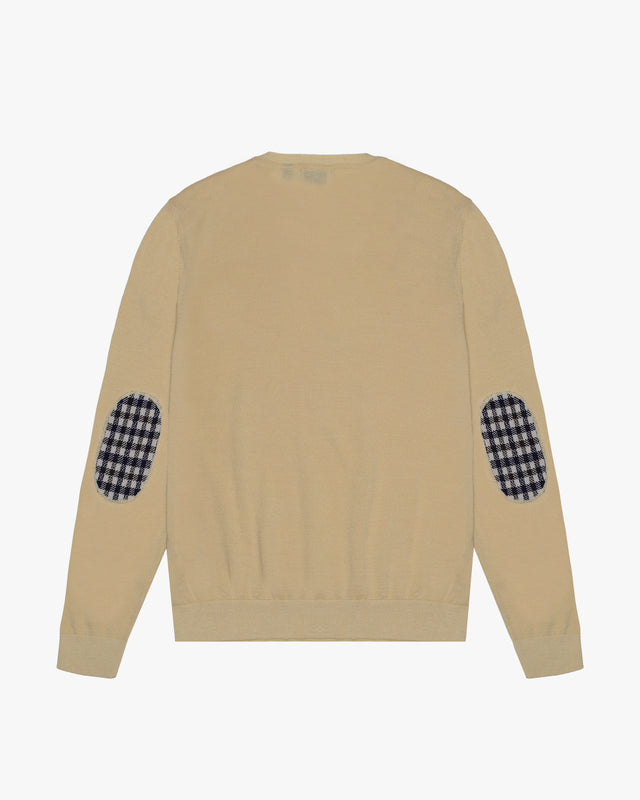 EXTRAFINE MERINO WOOL PATCHES KNIT