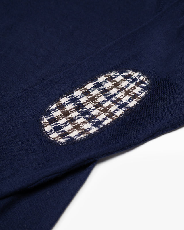 Aquascutum Active EXTRAFINE MERINO WOOL PATCHES KNIT