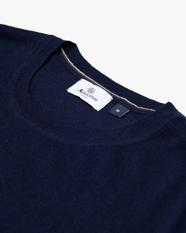 Aquascutum Active EXTRAFINE MERINO WOOL PATCHES KNIT