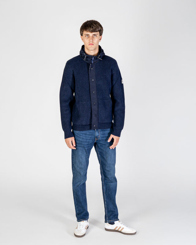 Aquascutum Active LAMBSWOOL HOODED FZ KNIT