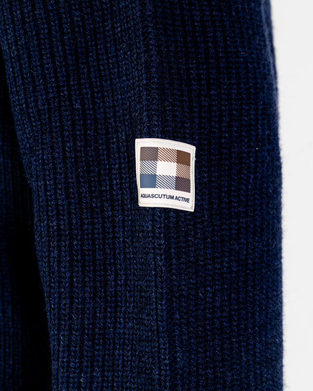 Aquascutum Active LAMBSWOOL HOODED FZ KNIT