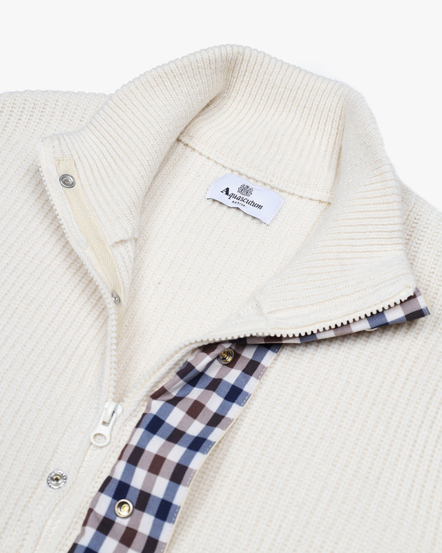Aquascutum Active LAMBSWOOL MOCKNECK FZ KNIT