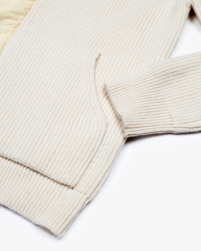 LAMBSWOOL MOCKNECK FZ KNIT