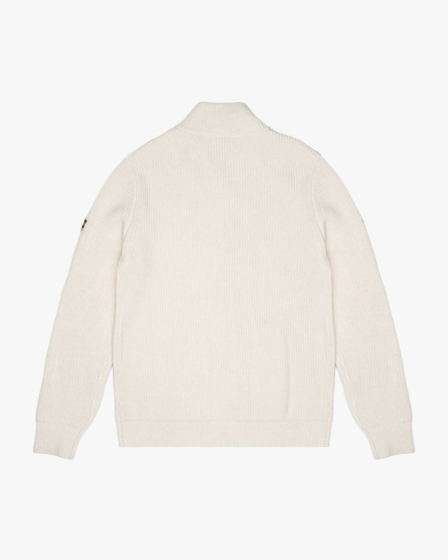 LAMBSWOOL MOCKNECK FZ KNIT