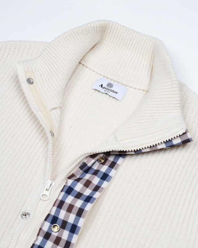 Aquascutum Active LAMBSWOOL MOCKNECK FZ KNIT