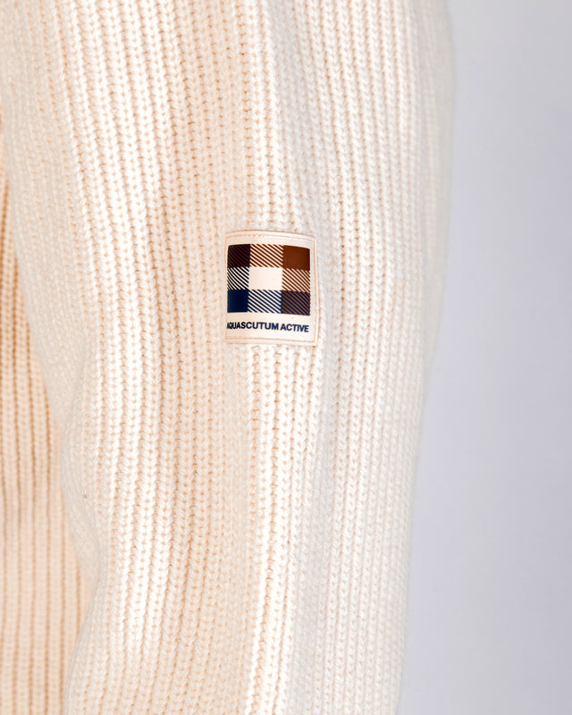 LAMBSWOOL MOCKNECK FZ KNIT