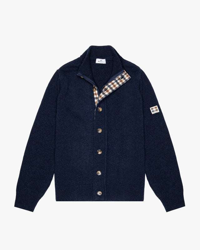 Aquascutum Active LAMBSWOOL BUTTONED CARDIGAN