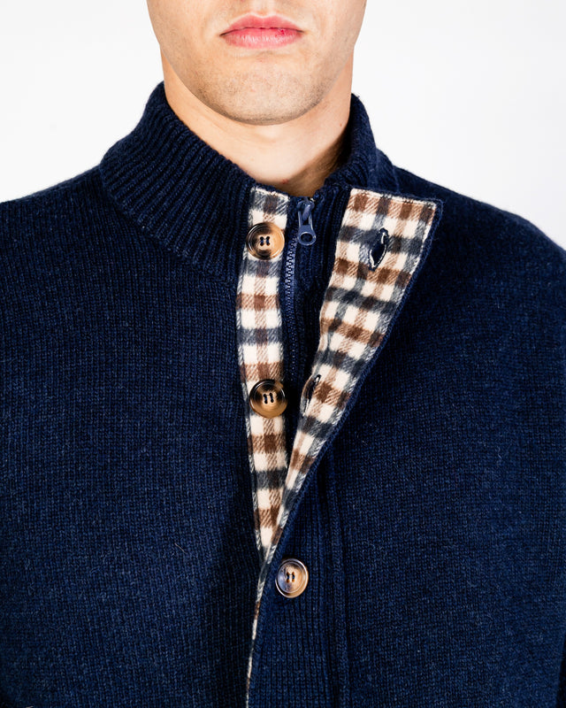 Aquascutum Active LAMBSWOOL BUTTONED CARDIGAN