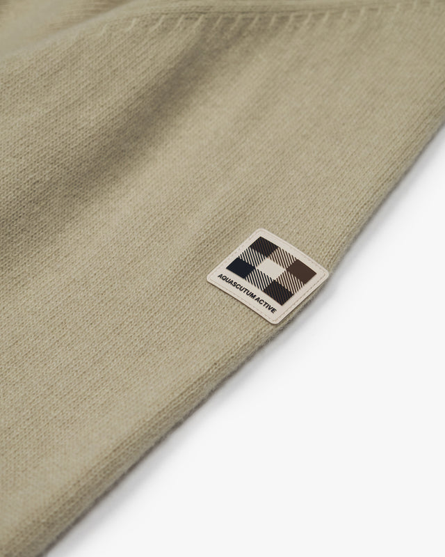 LAMBSWOOL FZ PATCH KNIT