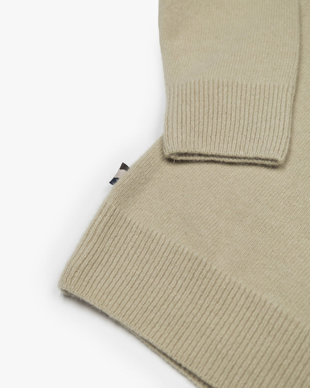 LAMBSWOOL FZ PATCH KNIT
