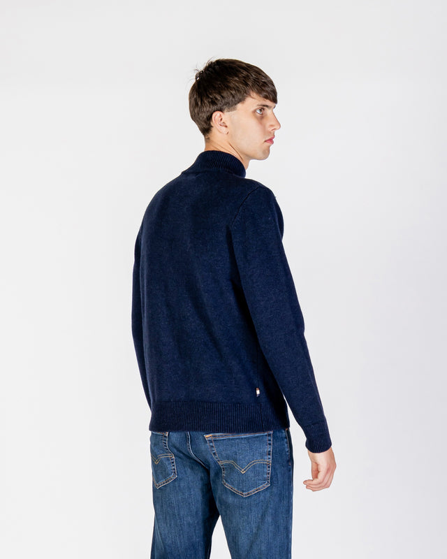 LAMBSWOOL 1/4 ZIPPED KNIT