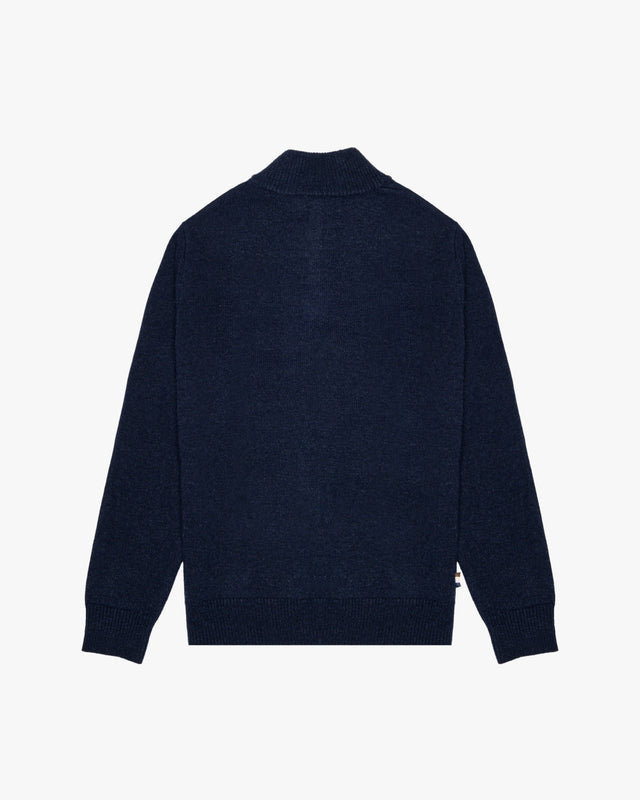LAMBSWOOL 1/4 ZIPPED KNIT