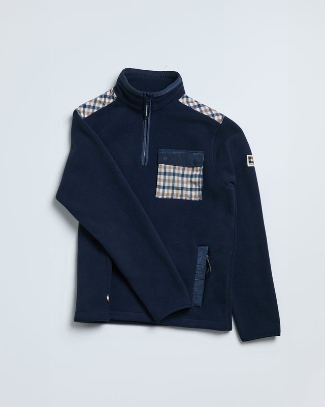 Aquascutum Active THERMA SEAL PILE QUARTER ZIP