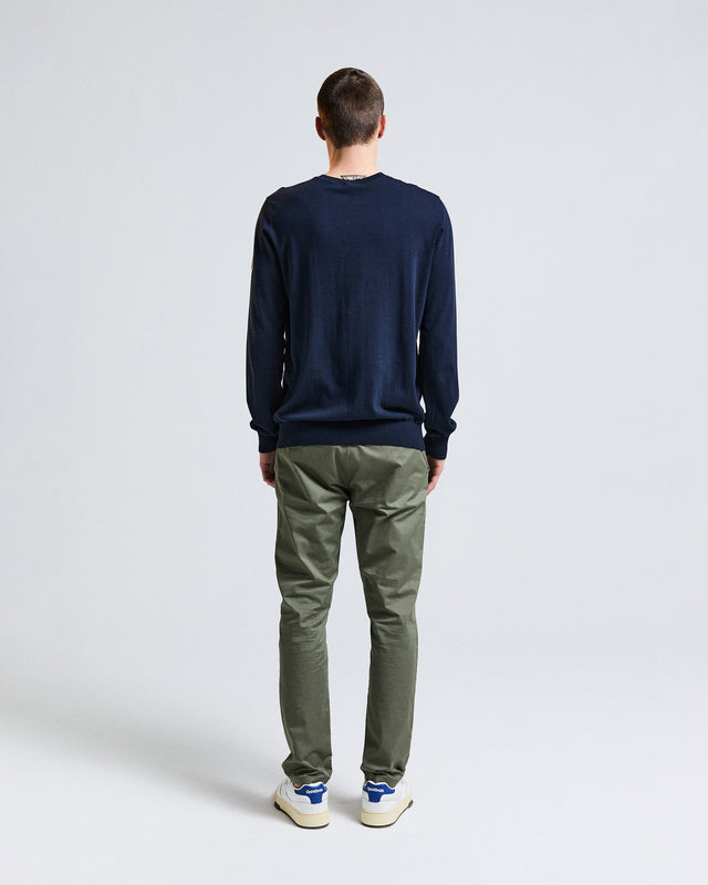 COTTON BADGE CREWNECK