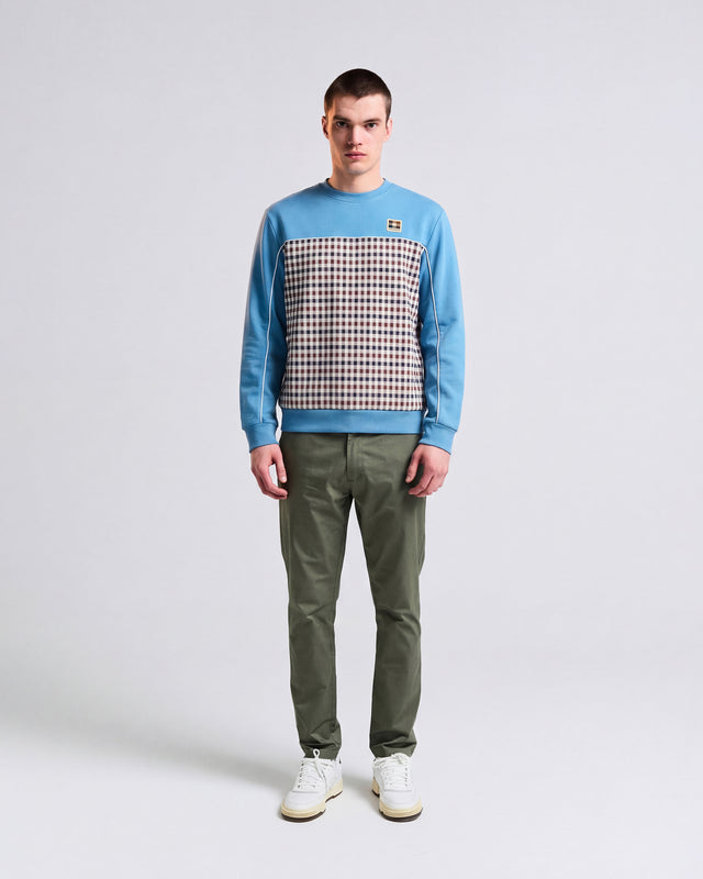CLUB CHECK CREWNECK