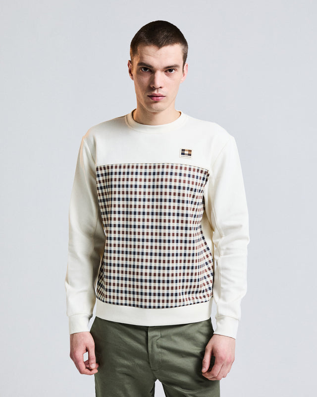 Aquascutum Active CLUB CHECK CREWNECK
