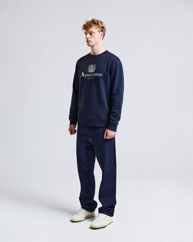 Aquascutum Active BIG LOGO CREWNECK