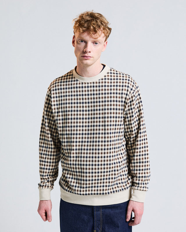 CLUB CHECK CREWNECK