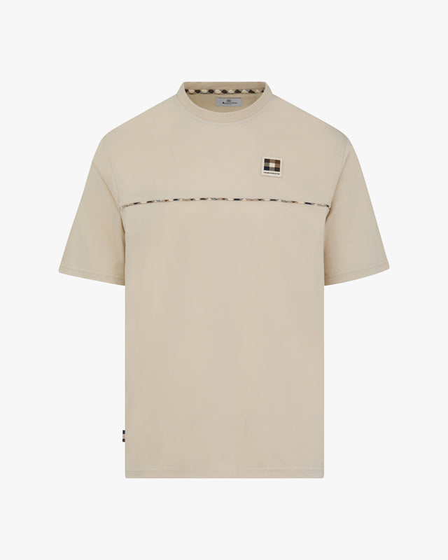 Aquascutum Active CLUB CHECK PIPING T-SHIRT