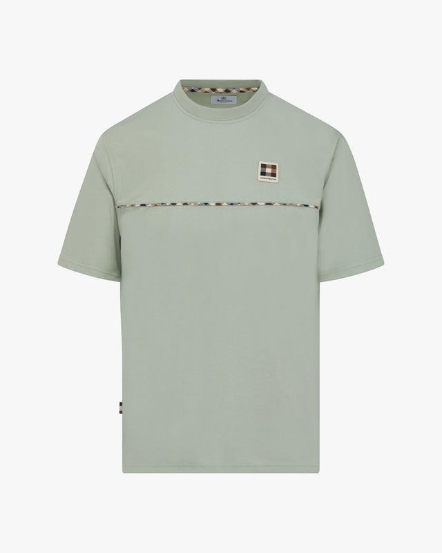 Aquascutum Active CLUB CHECK PIPING T-SHIRT