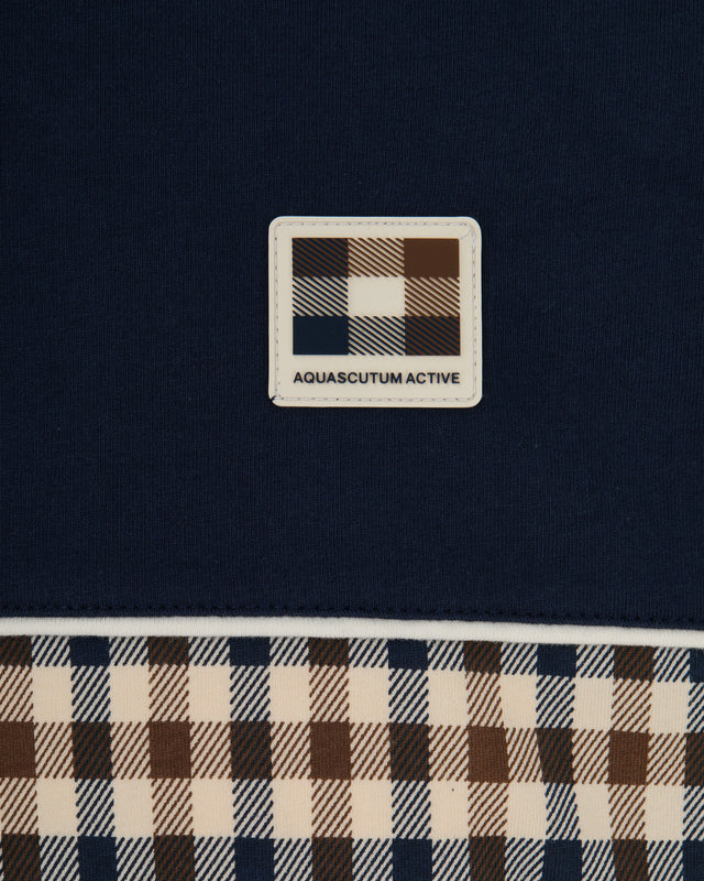 Aquascutum Active CLUB CHECK PANEL T-SHIRT