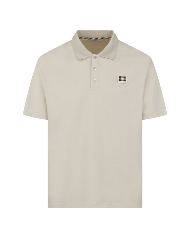 Aquascutum Active STRETCH PIQUET BADGE POLO
