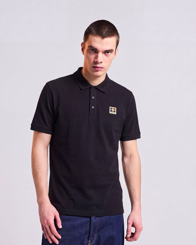 STRETCH PIQUET BADGE POLO