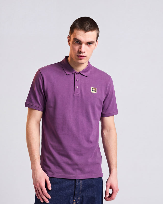 STRETCH PIQUET BADGE POLO