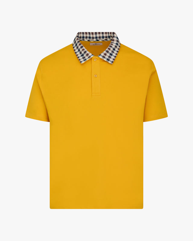 Aquascutum Active CLUB CHECK COLLAR POLO