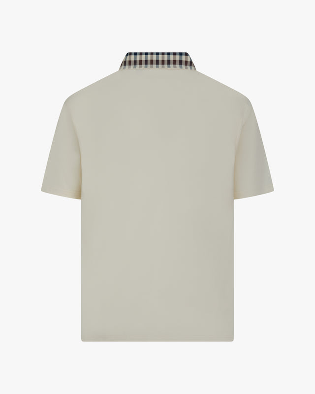 Aquascutum Active CLUB CHECK COLLAR POLO