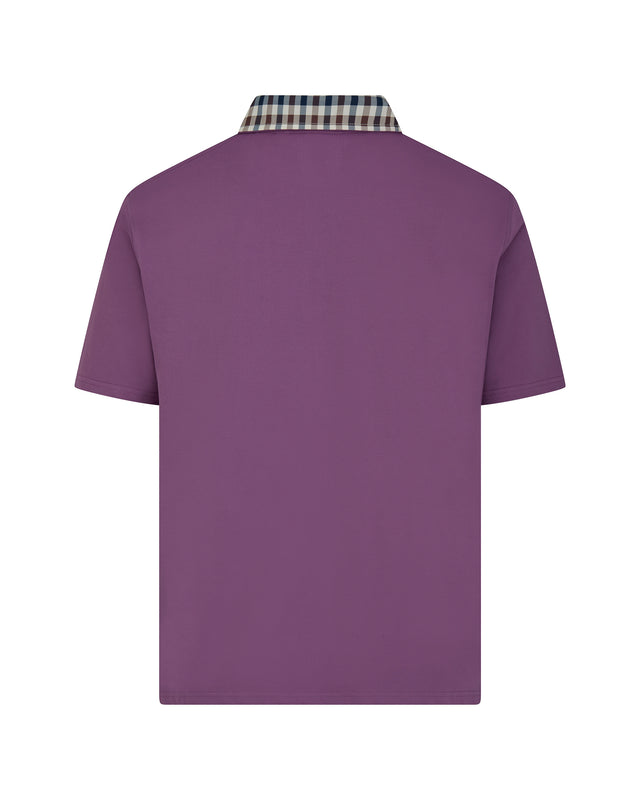 Aquascutum Active CLUB CHECK COLLAR POLO
