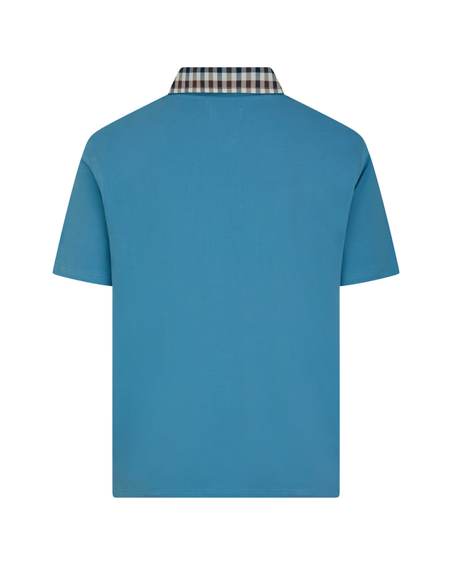 Aquascutum Active CLUB CHECK COLLAR POLO