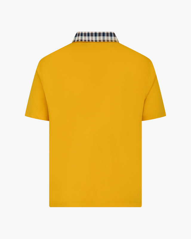 Aquascutum Active CLUB CHECK COLLAR POLO