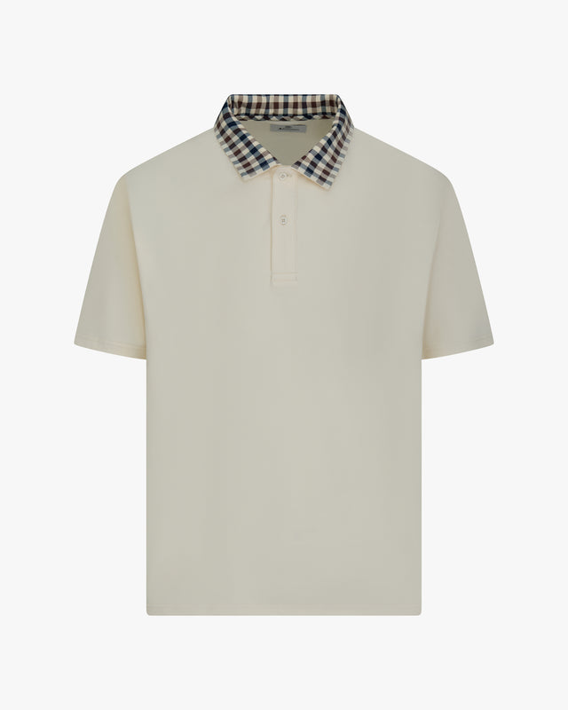 Aquascutum Active CLUB CHECK COLLAR POLO