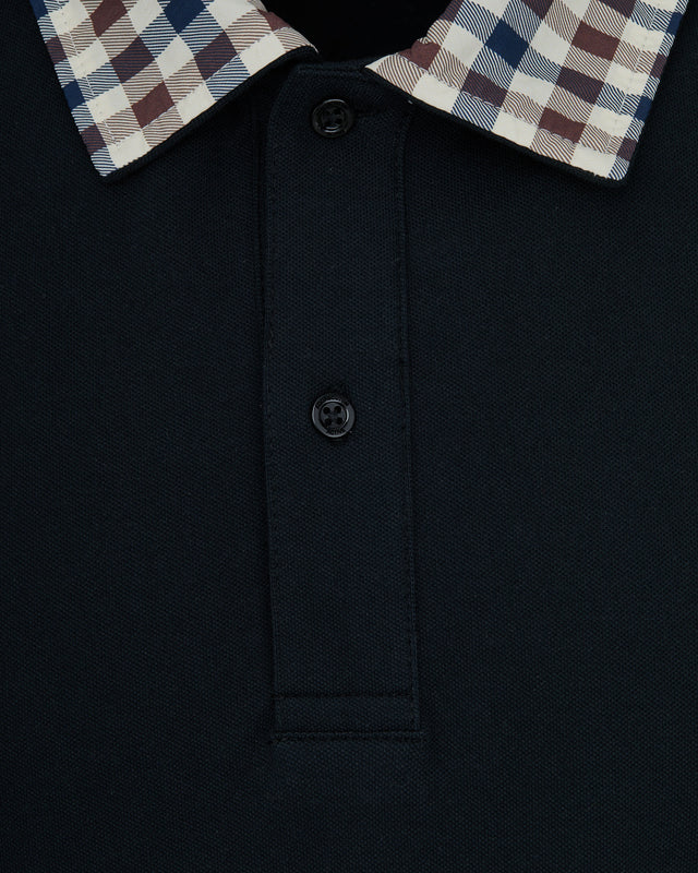 Aquascutum Active CLUB CHECK COLLAR POLO