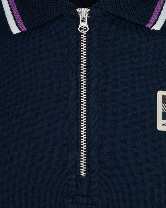 Aquascutum Active STRETCH PIQUET HALF ZIP POLO
