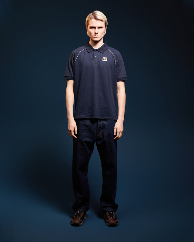 STRETCH PIQUET PIPING POLO