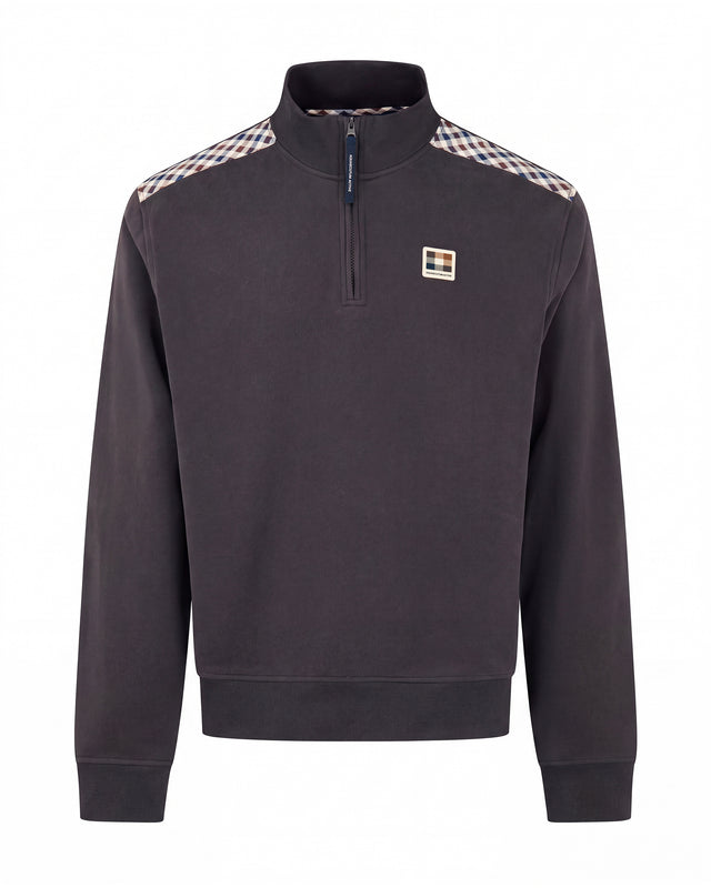 CHECK SHOULDER 1/4 ZIP FLEECE