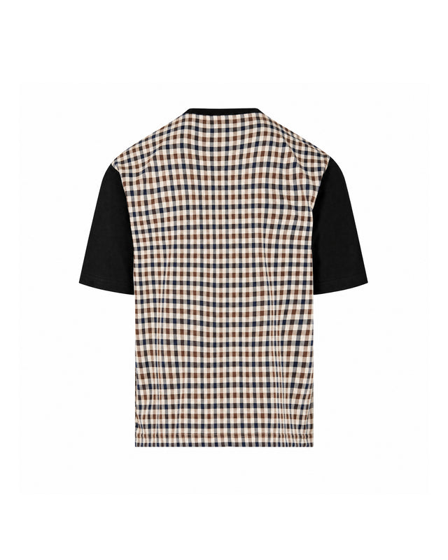 CHECK PANEL POCKET T-SHIRT